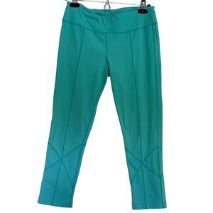 Prana Teal Breathe Leggings Womens M Yoga Athletic Performance Workout Athlesure